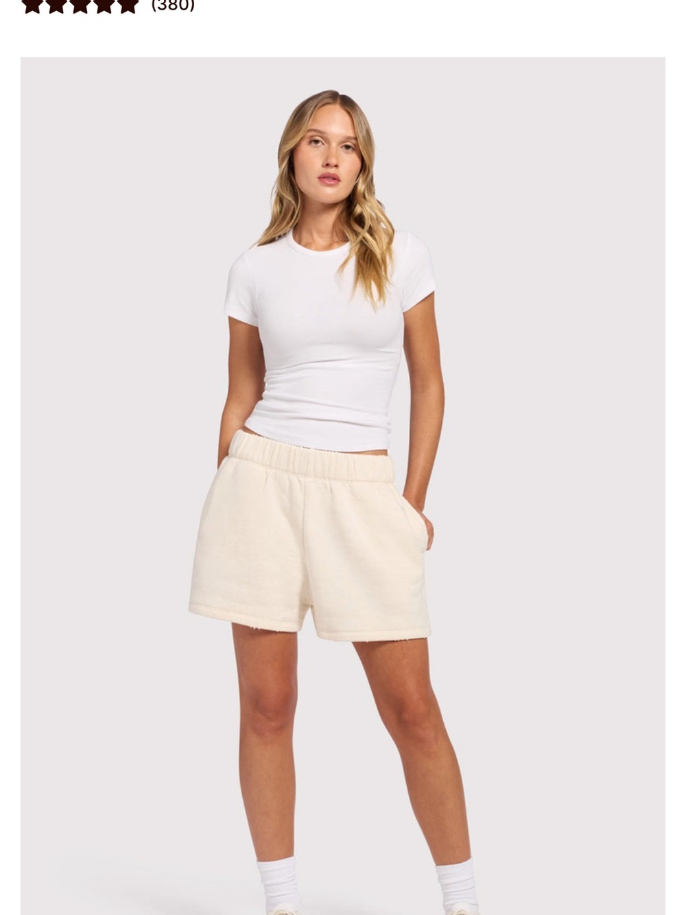 nuuds heathered bone vintage fleece shorts